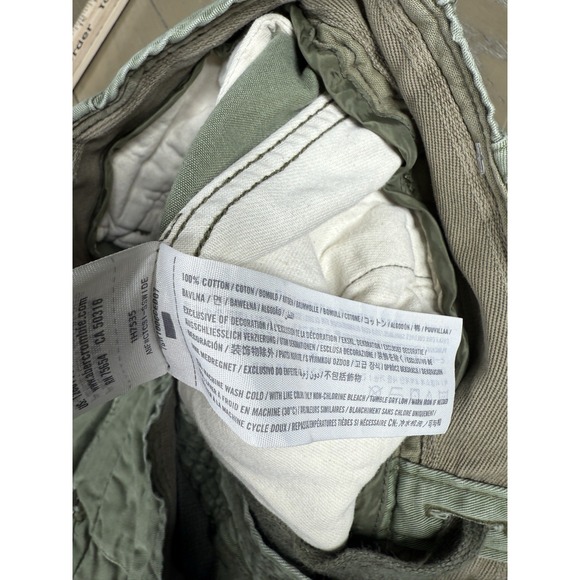 Vtg Abercrombie Fitch Cargo Shorts Mens Size 32 Green Thrashed Y2K Distressed - Picture 10 of 12